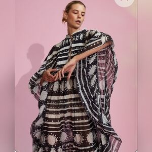 Cynthia Rowley Monochrome Patterned Maxi Dress